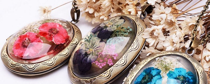 lockets with charms
