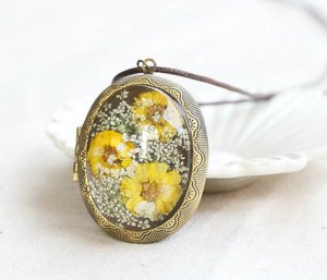 open lockets with charms
