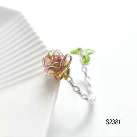 flower resin ring