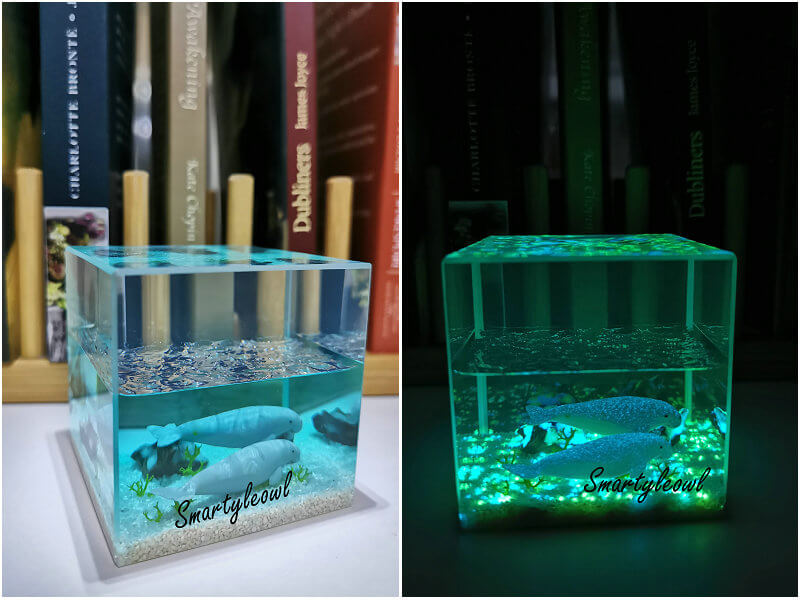 Ocean Resin Diorama | Ocean Resin Paperweight| Whale Shark Resin ...