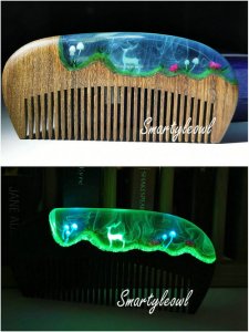 wood resin comb
