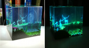 patronus resin diorama