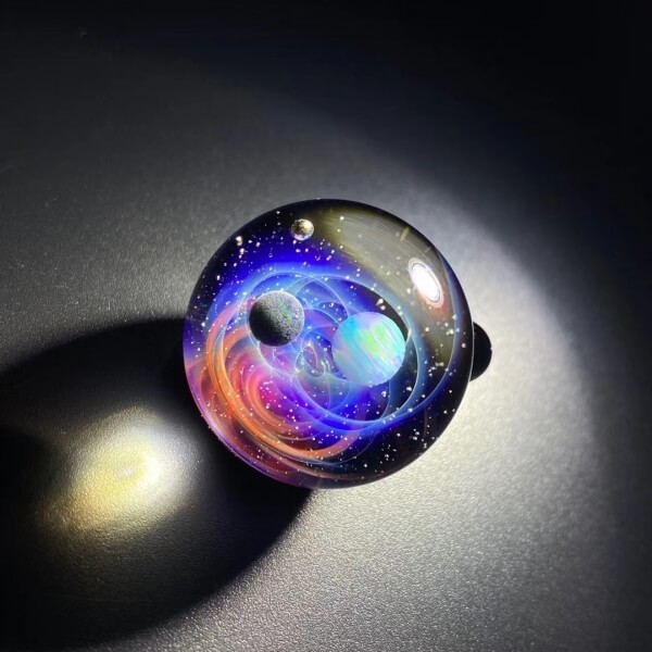 galaxy glass pendant