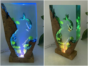 mermaid resin light