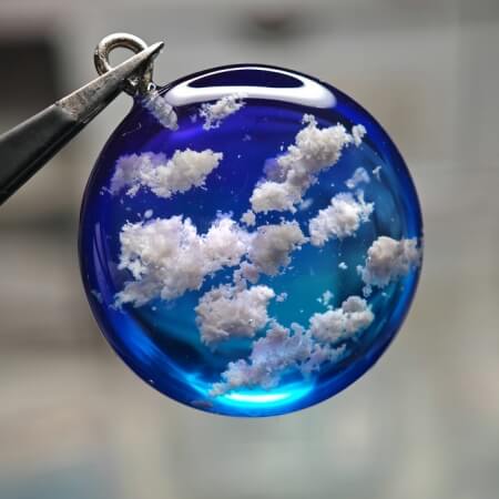 cloud resin pendant