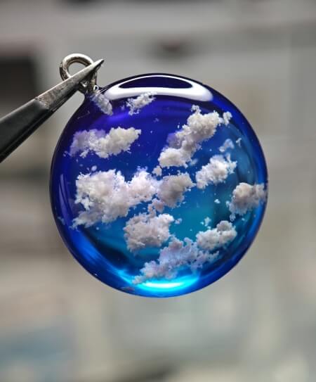 cloud resin pendant