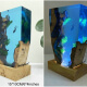 wood resin lamp