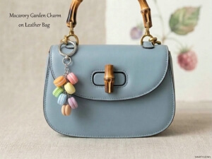 Macaron bag charm