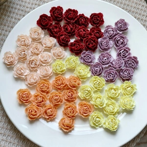clay flower earring