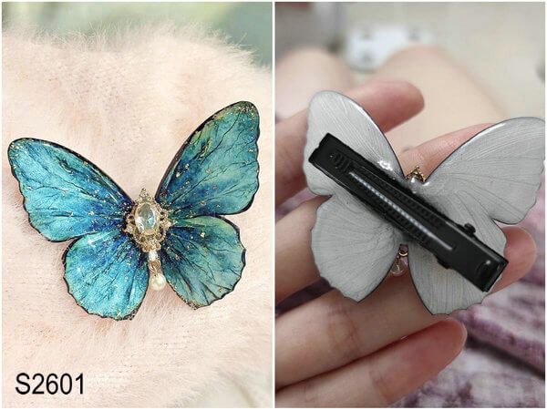 resin butterfly clip