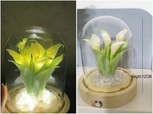 flower resin lamp