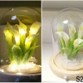 flower resin lamp