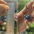 blueberry bag charm