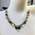 clay blueberry necklace