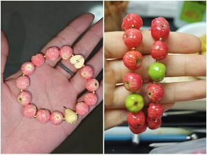 clay apple bracelet