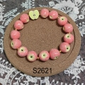 clay apple bracelet