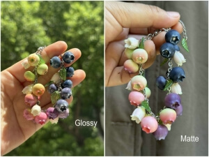 clay Blueberry Bracelet