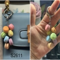Macaron bag charm