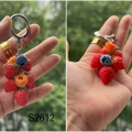 Raspberry bag charm