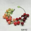 clay cherry bracelet